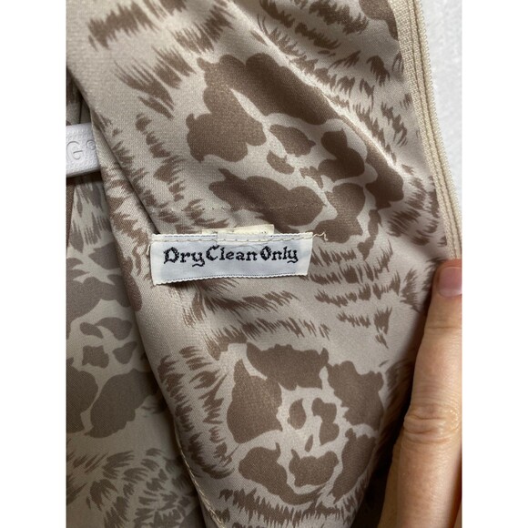 Vtg 60s Nat Kaplan COUTURE Waterfall neckline Floral Midi Dress Size 12 M/L - Picture 10 of 12